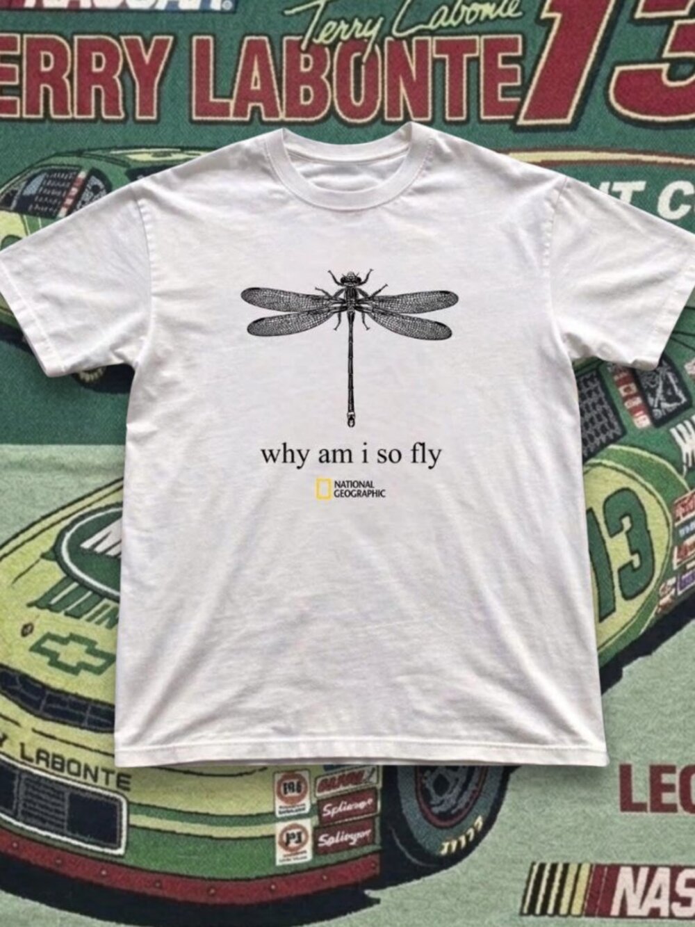 National Geographic ''Why Am I So Fly'' Dragonfly Graphic White T-Shirt